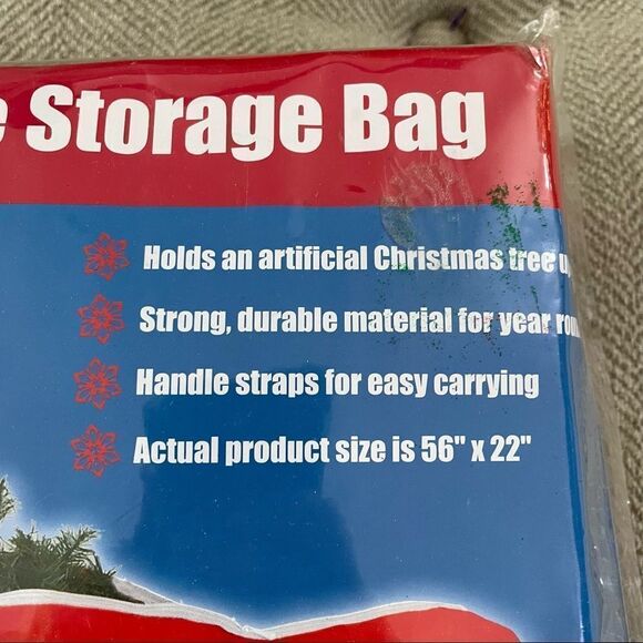 NIP Christmas Tree Storage Bag 56”x22” - Picture 2 of 6